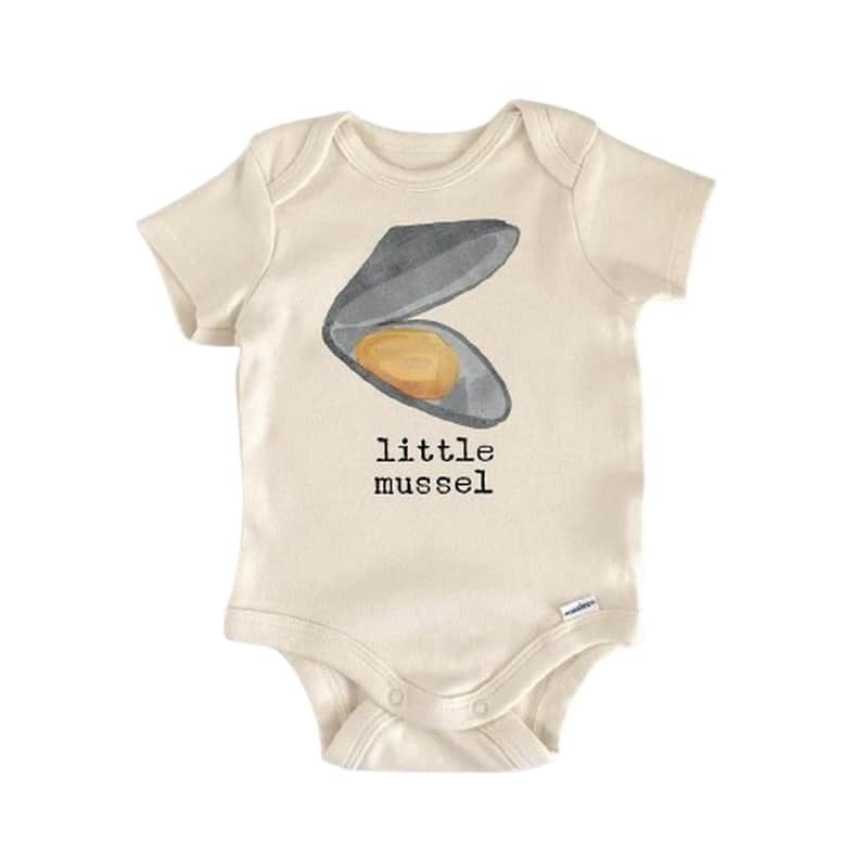 Mussel Seafood Oyster - Baby Boy Girl Clothes Infant Bodysuit Funny Cute Newborn