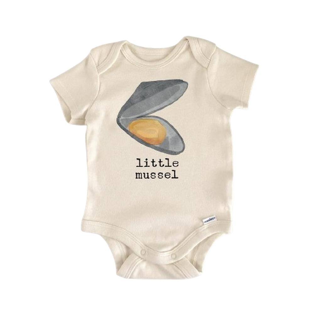 Mussel Seafood Oyster - Baby Boy Girl Clothes Infant Bodysuit Funny Cute Newborn