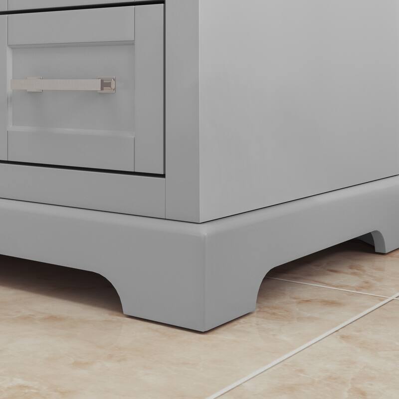 36/48/60 in. Bathroom Vanity in Wood with Ceramic Undermount Sink, Vanity with soft close Drawers