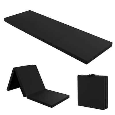 Gymax Tri-Fold Folding Exercise Mat 6 ft x 2 ft Portable Gymnastics