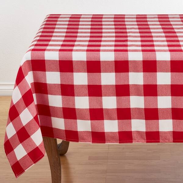 Shop Casual Tablecloth With Buffalo Plaid Design On Sale