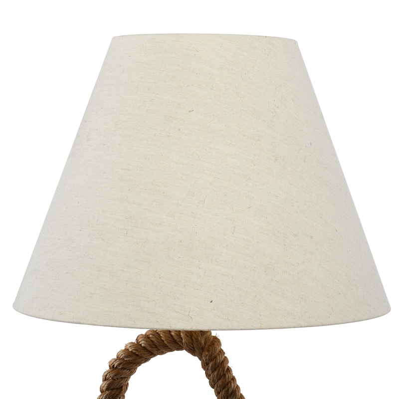 Brown Jute Rope Twisted Rope Styled Desk or Table Lamp