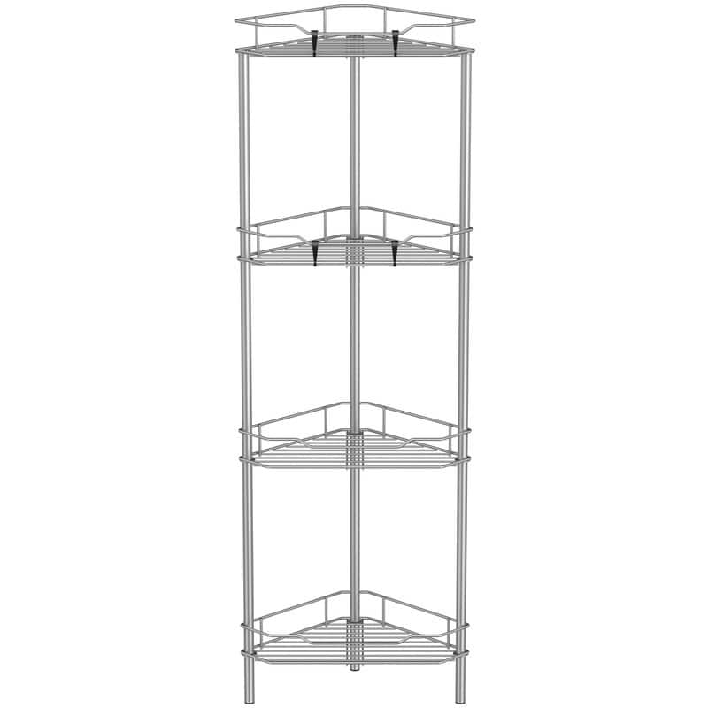 Shelves Stand Rack - 14.17 x 14.17x 43.3 inches - Grey