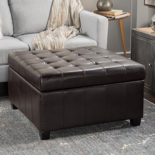 Leather Storage Ottoman Christopher Knight Home