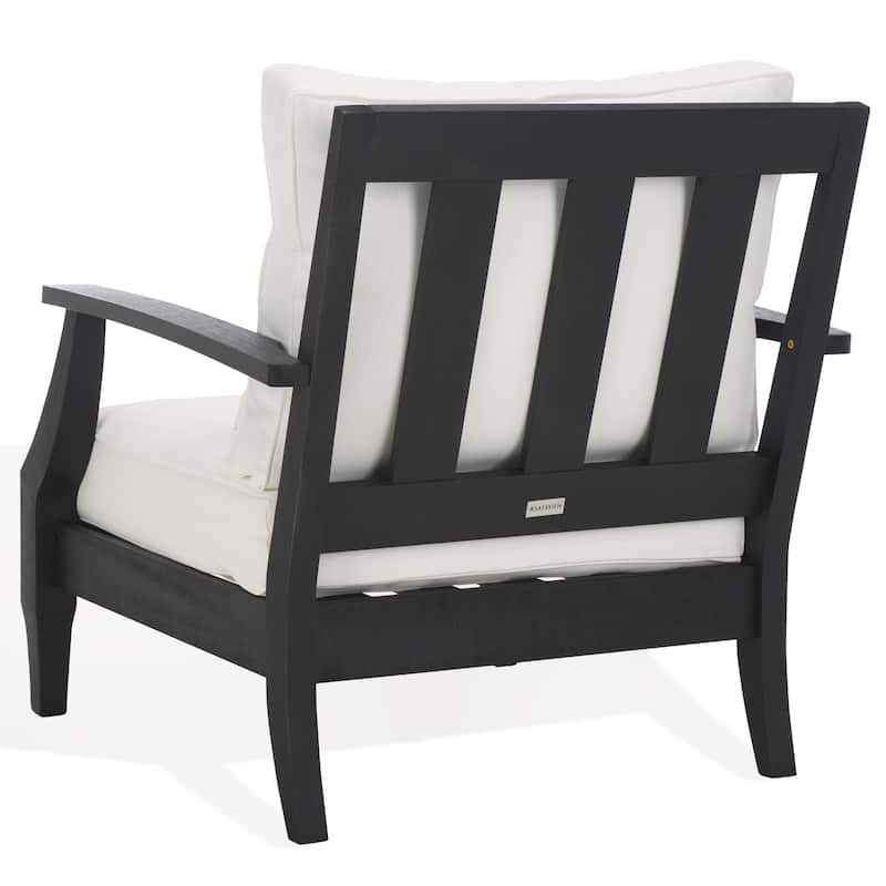 SAFAVIEH Couture Outdoor Patio Furniture Martinique Wood Arm Chair - 31"W x 36"D x 33"H