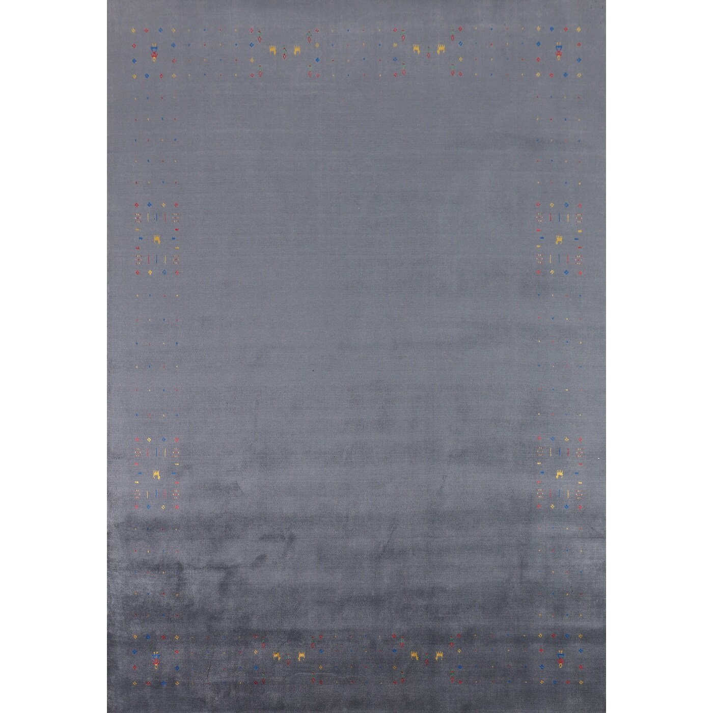 Tribal Gabbeh Area Rug Handmade Wool Carpet - 7'9"x 9'10"