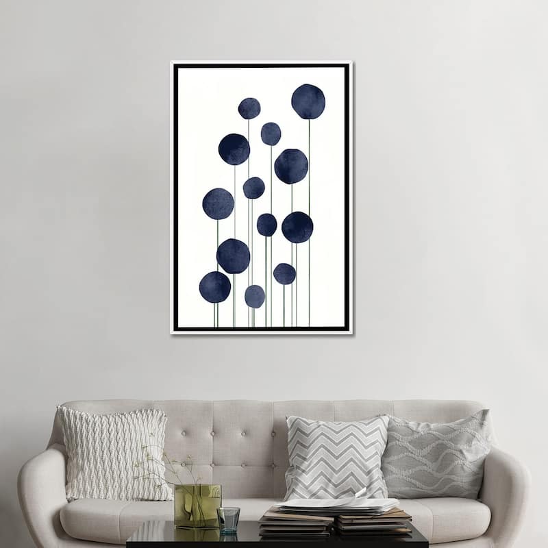 iCanvas "Water Flowers" by Kubistika Framed Canvas Print
