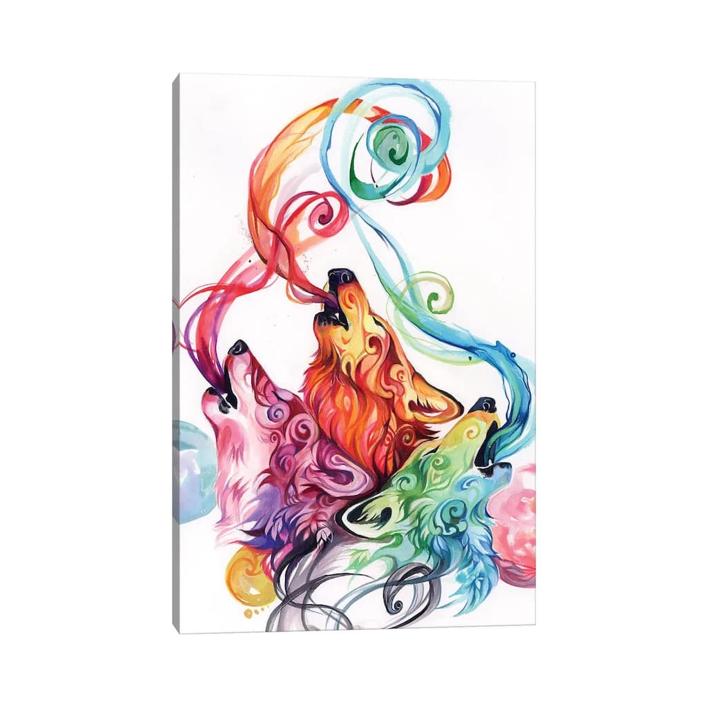 iCanvas "Howling Wolf Triad II" by Katy Lipscomb Canvas Print