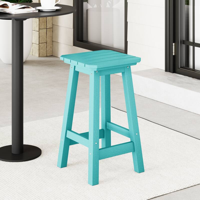 Laguna Hdpe All Weather Outdoor Patio 24" Square Counter Stool