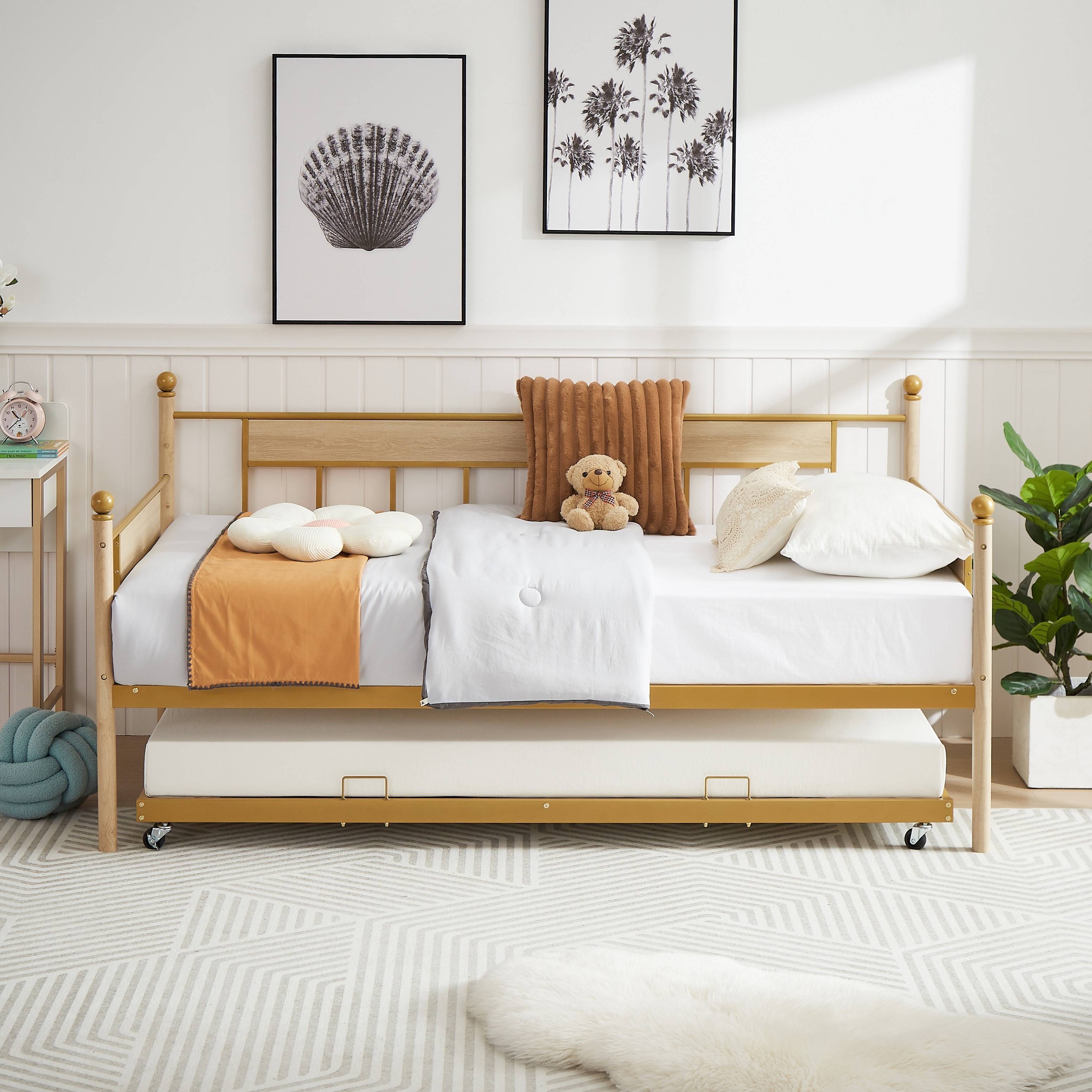 Gold kids shop bed