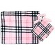 preview thumbnail 1 of 3, Baby Boys and Baby Girls Plaid Plush Blanket with Nunu Lovey Toy Pink