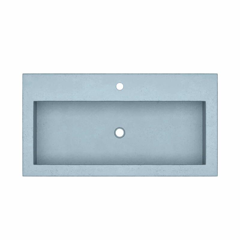 36" NativeStone Trough Drop-in Rectangular Bathroom Sink - 36" x 19" x 5"