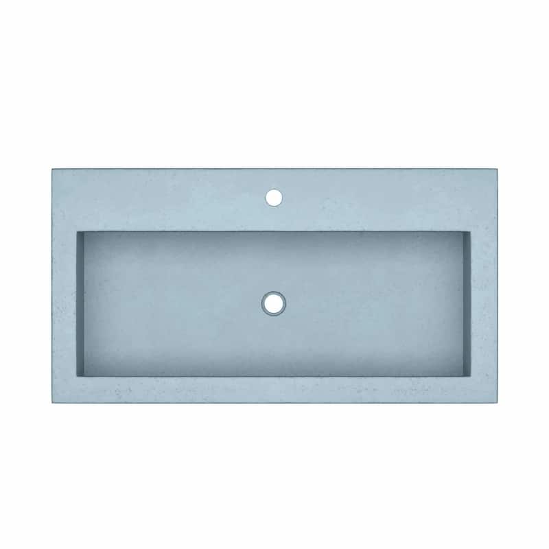 Native Trails Trough 36" NativeStone Drop In Bathroom Sink with 1 Hole