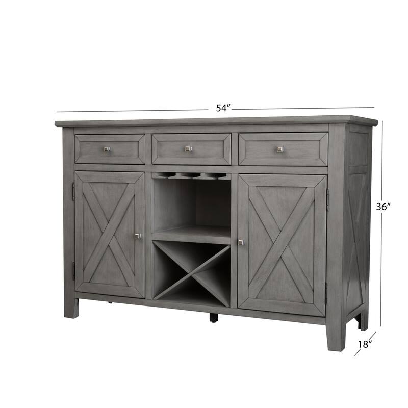 Abbyson Theo 54 Inch Wood Server