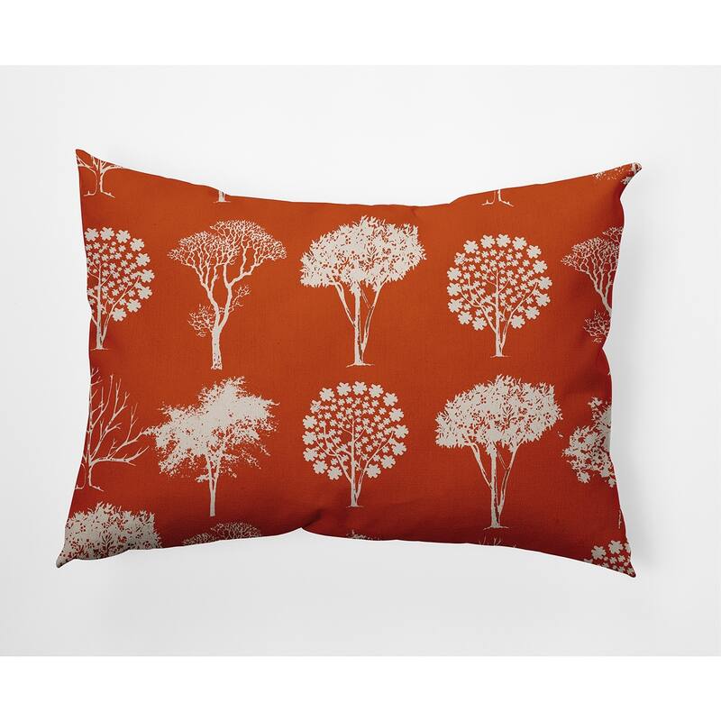 Field of Trees Decorative Throw Pillow - 14" x 20" - Sienna