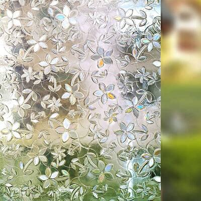 DCP Electrostatic babysbreath Window Film，78.7*17.7in