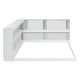 preview thumbnail 9 of 7, Full Size Floor Bed with Integrated L-shaped Bookcases and Sliding Headboard Doors, Optimized for Space and Storage