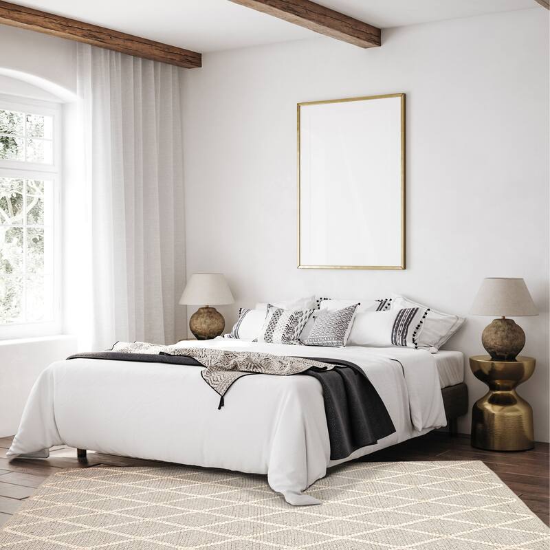 ECARPETGALLERY Braid weave Sienna Grey Wool Rug - 5'11 x 6'1