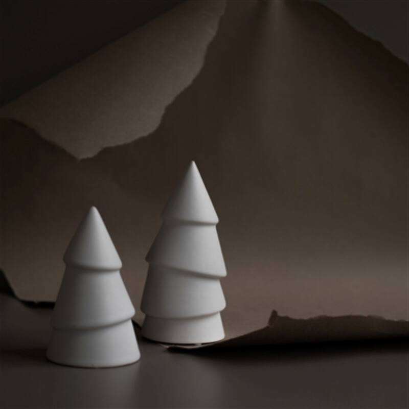 Christmas Tree Tabletop Figure - 5.5" - White