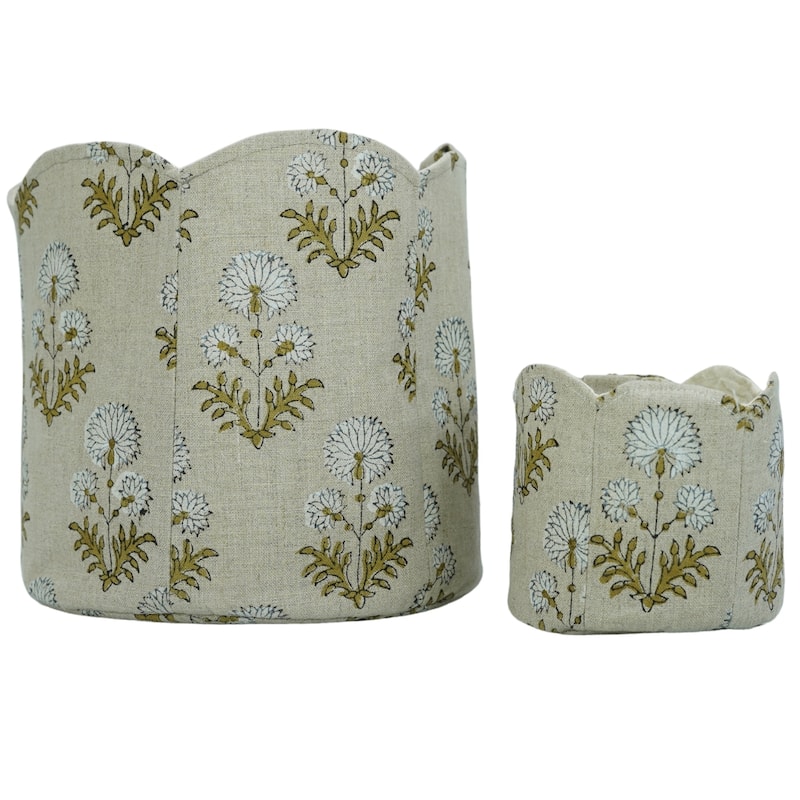 Fabdivine Handmade Floral Room Décor Nursery Storage Basket