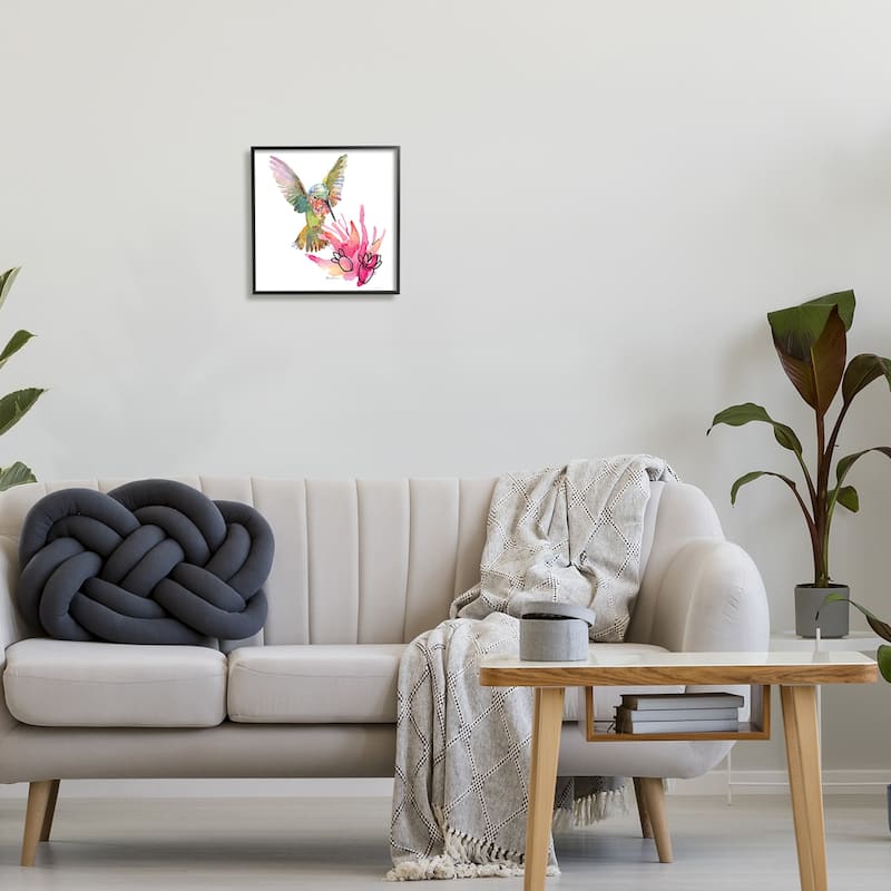 Stupell Desert Hummingbird Watercolor Framed Giclee Art Design by ...