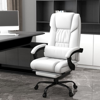 Vinsetto Office Desk Chair Recliner, Height Adjustable Movable Lumbar Support with 6-Point Vibrating Massage