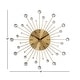 preview thumbnail 68 of 68, Gold / Copper / or Silver Iron Metal Starburst Sun Glam Wall Clock