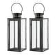 preview thumbnail 4 of 3, SAFAVIEH Lighting Lorient Outdoor Lantern - 5" W x 5" D x 18" H
