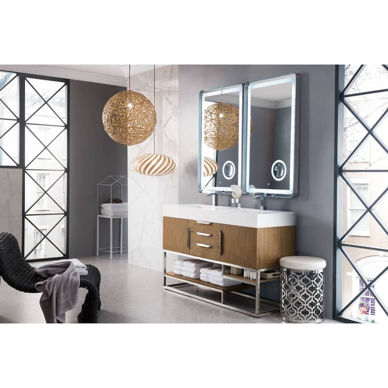James Martin Vanities 983-V59D-BN-GW Columbia 59" Free Standing Double