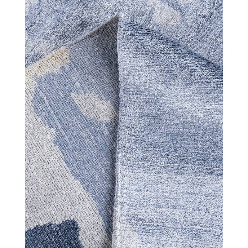 Modern One-of-a-Kind Hand-Knotted Area Rug - Gray, 9' 2" x 12' 0" - 9' 2" x 12' 0"