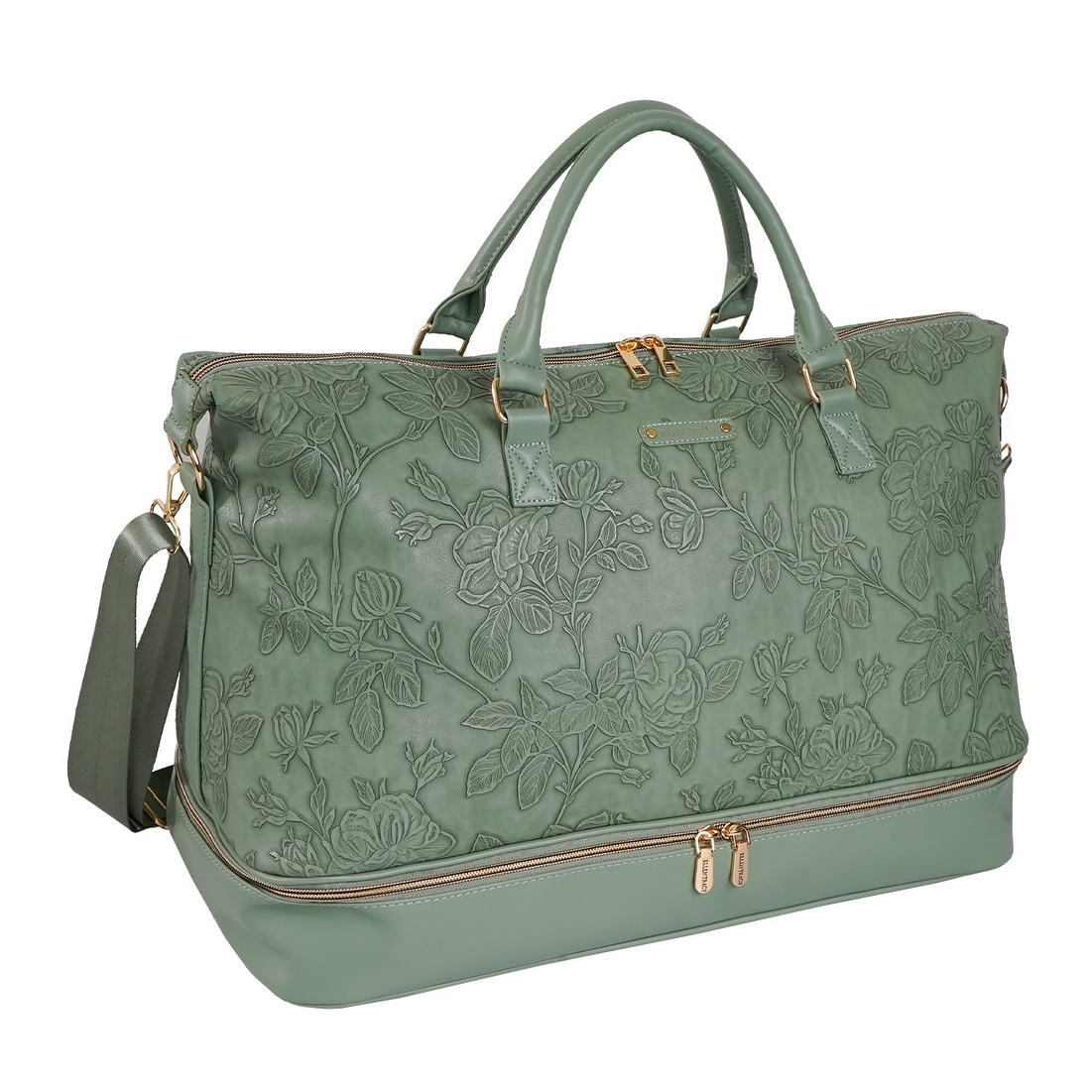 Ellen Tracy Floral Embossed Faux Leathr Duffel Bed Bath Beyond 41330841