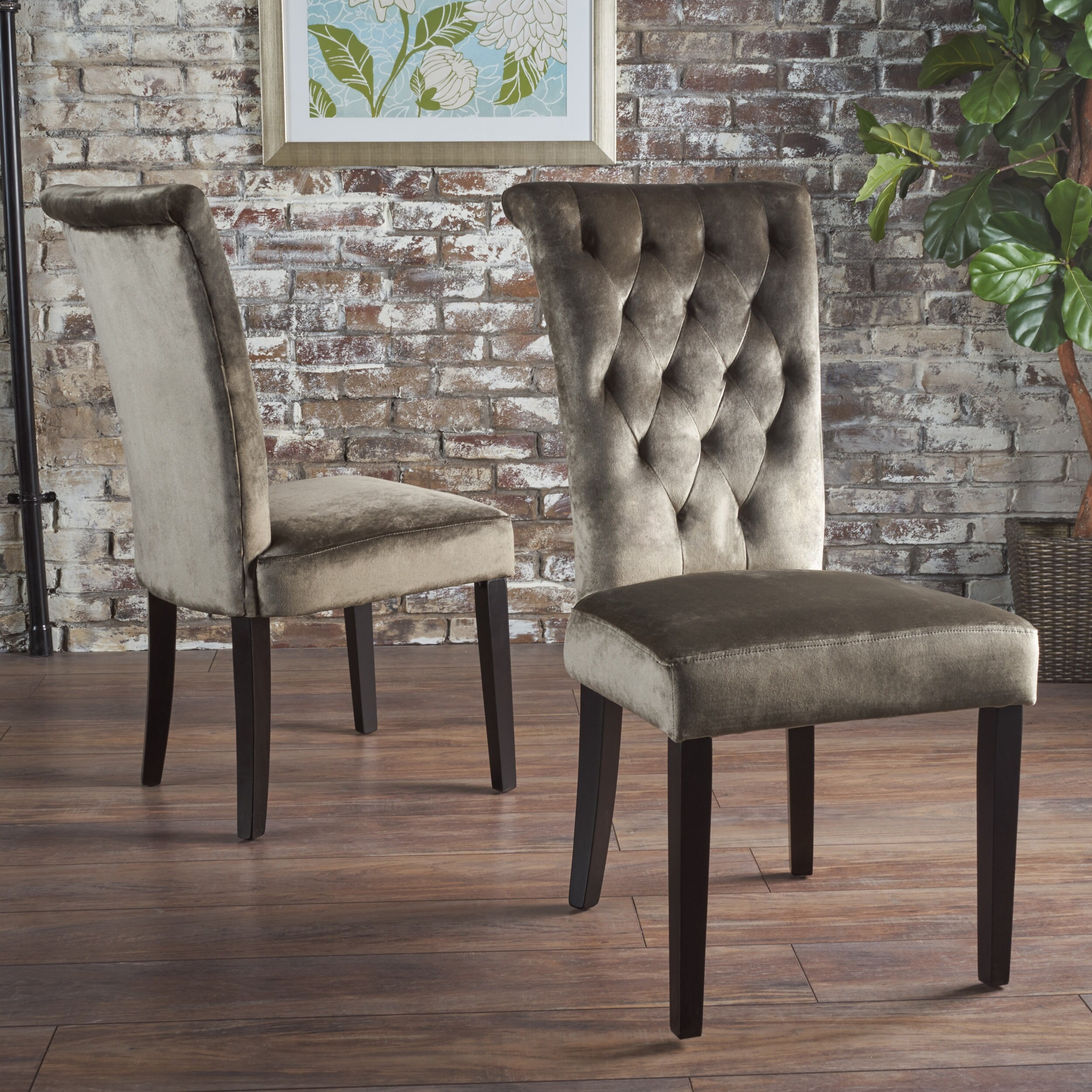 Crushed velvet dining sales chairs the range