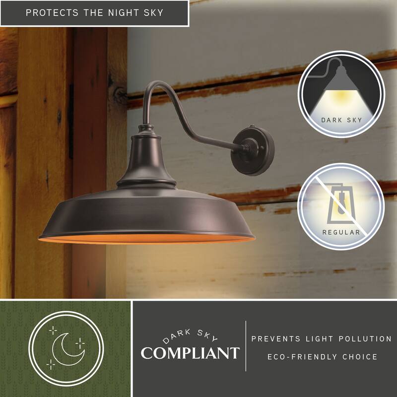 Vaxcel Dorado 1-light Bronze Farmhouse Barn Wall Light
