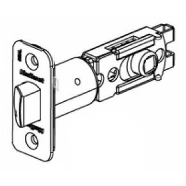 Kwikset Round Corner Spring Latch with Adjustable Backset Bed Bath