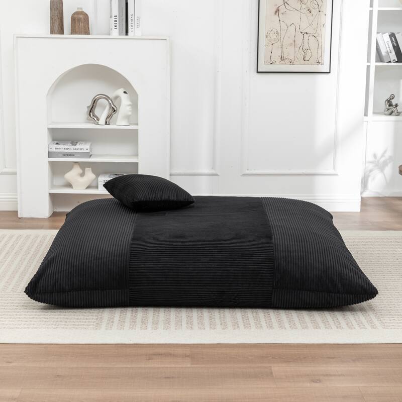 Extra Large Floor Bean Bag Chair - Lazy Lounger for Adults & Kids in Living Rooms & Balconies