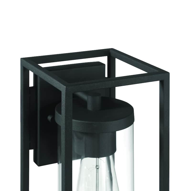 Acroma 1-Light Steel & Glass Dimmable Outdoor Wall Sconce with UL certified