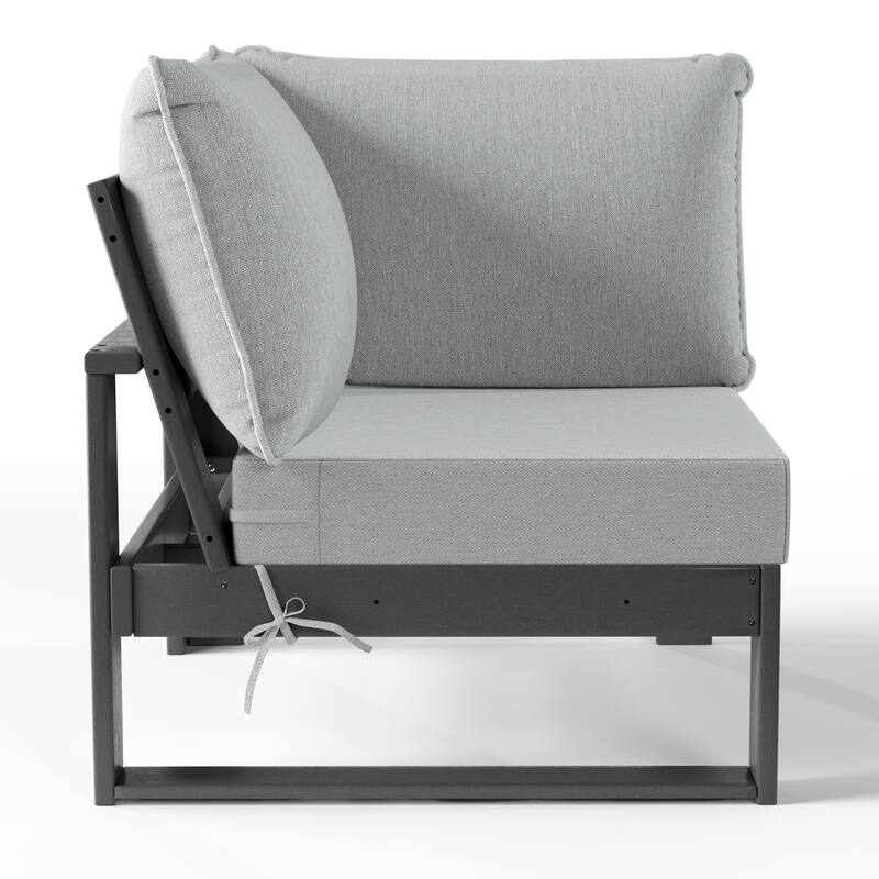 Endless Patio Deep Seating Corner Chair with Gray Frame