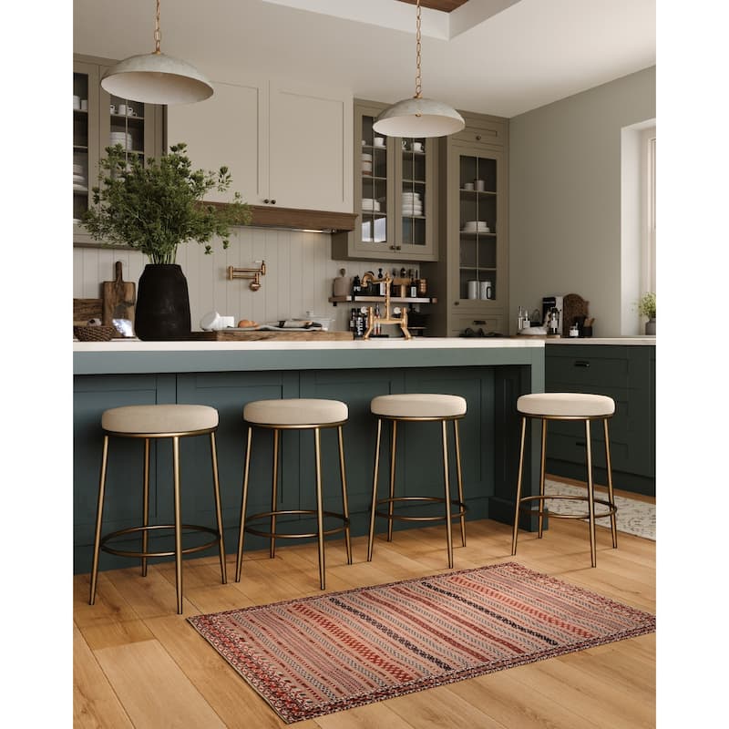Maven Lane Stella Metal Kitchen Dining Stool