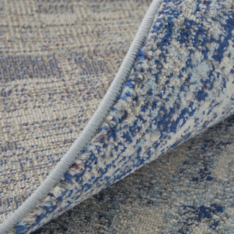 Xuxey Power Loomed Abstract Stain Resistant Area Rug By HomeRoots - 8' Runner