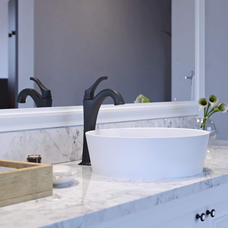 Kraus Pack of (2) Arlo 1.2 GPM Vessel Single Hole Bathroom Faucet with