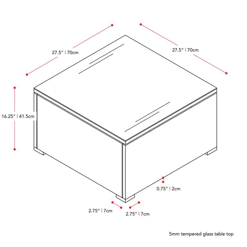 Parksville Square Patio Coffee Table, Grey