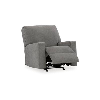 Gavin Manual Rocker Recliner Chair, Dark Graphite Gray Polyester