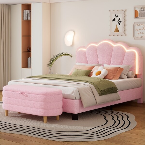 Pink ottoman storage bed 2025