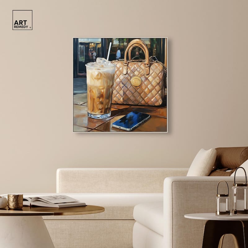 Out For Some Iced Coffee Canvas by Art Remedy