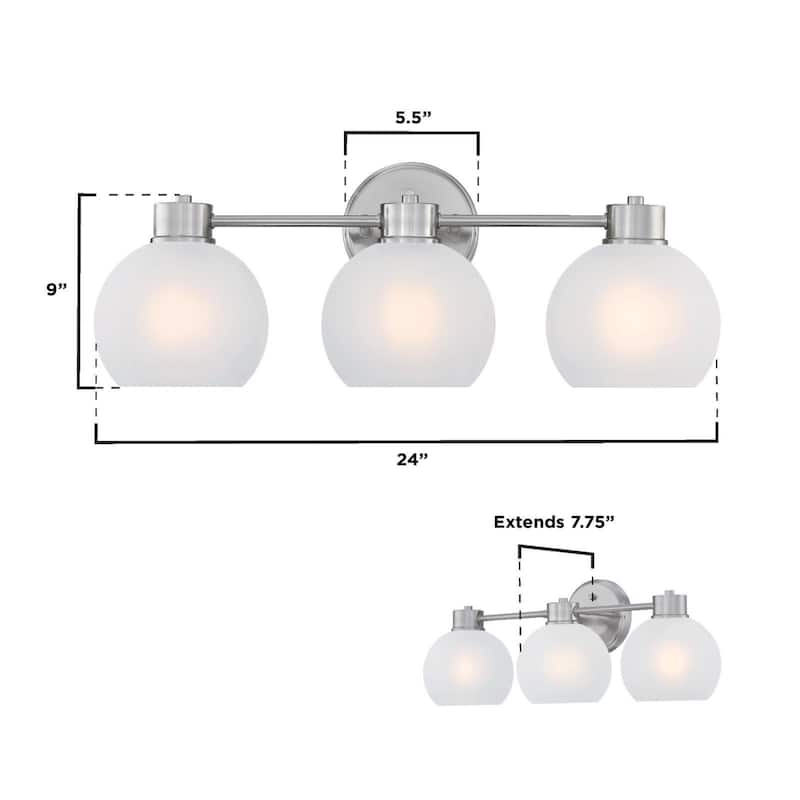 Westinghouse Lighting Dorney Three Light Wall Fixture - 3-Light