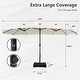 preview thumbnail 14 of 79, MAISON ARTS 15-foot Rectangular Crank Double-sided Outdoor Market Umbrella Solar LED Lighted Patio Umbrella with Base Included