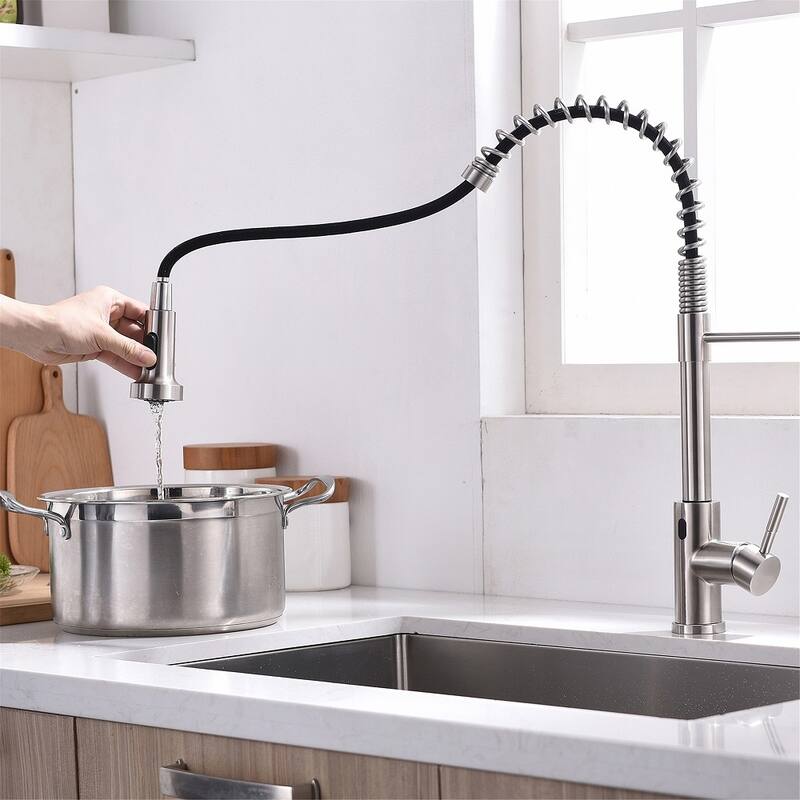 Touchless Kitchen Faucet w/Pull Down Sprayer Motion Sensor Sink Faucet
