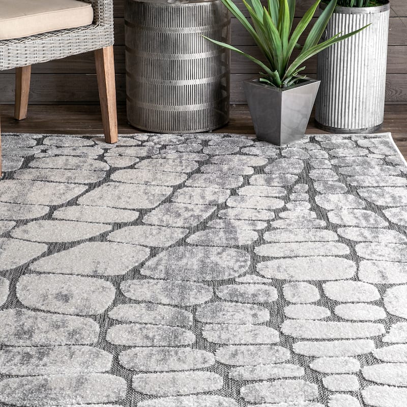 Nuloom Jaycee Textured Stone Indoor/Outdoor Area Rug