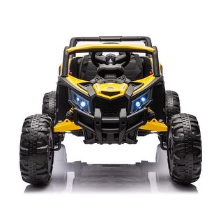 12V Kids Ride-On Car with 3-Point Safety Harness, Music Player & LED Lights, Ages 3-8