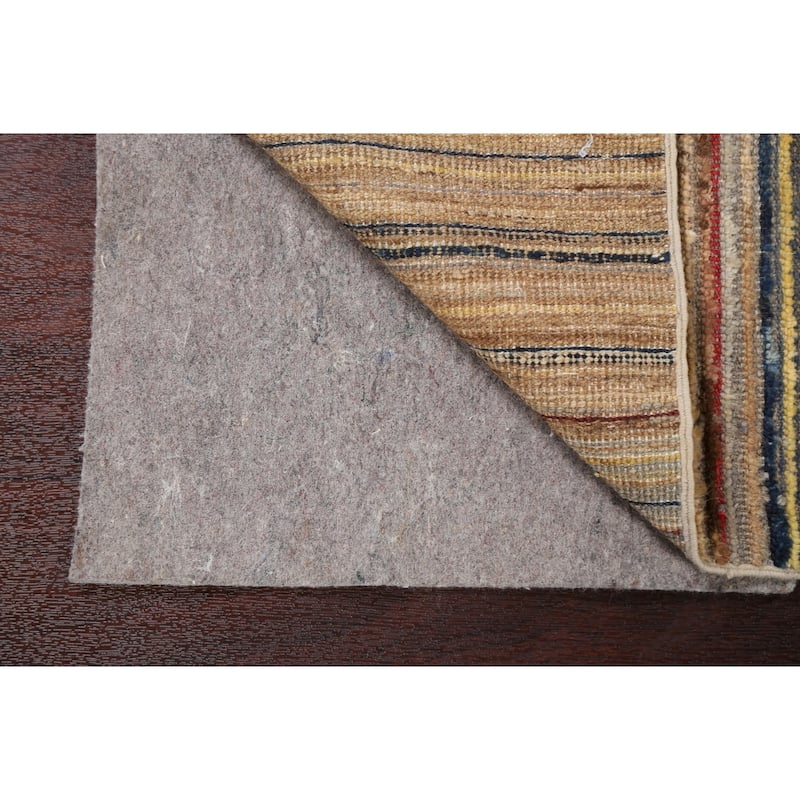 Striped Modern Gabbeh Kashkoli Area Rug Wool Hand-knotted Foyer Carpet - 3'1" x 5'2"